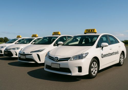 Queenstown taxi fleet providing airport transfers and local transportation in Queenstown New Zealand